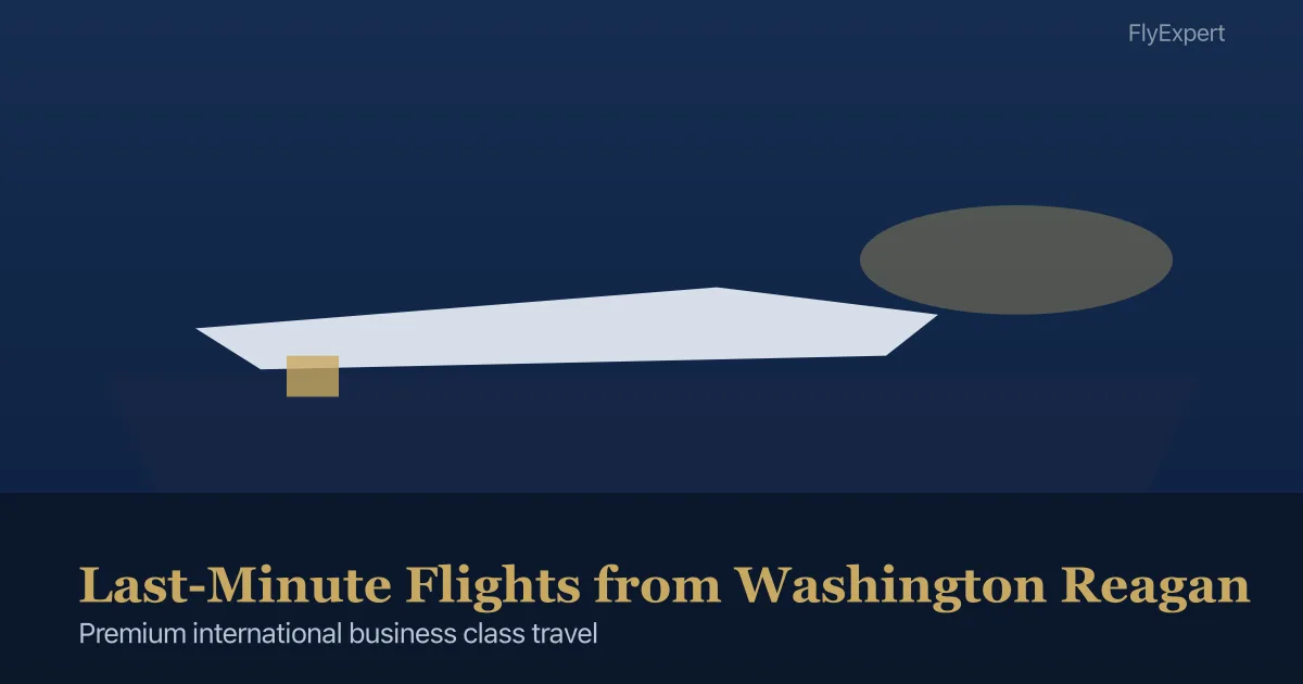 Last-Minute Flights from Washington Reag — FlyExpert licensed business class travel agency premium cabin booking