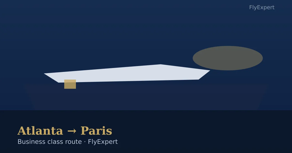 Business class flight from Atlanta to Paris CDG premium cabin options — FlyExpert licensed US travel agency