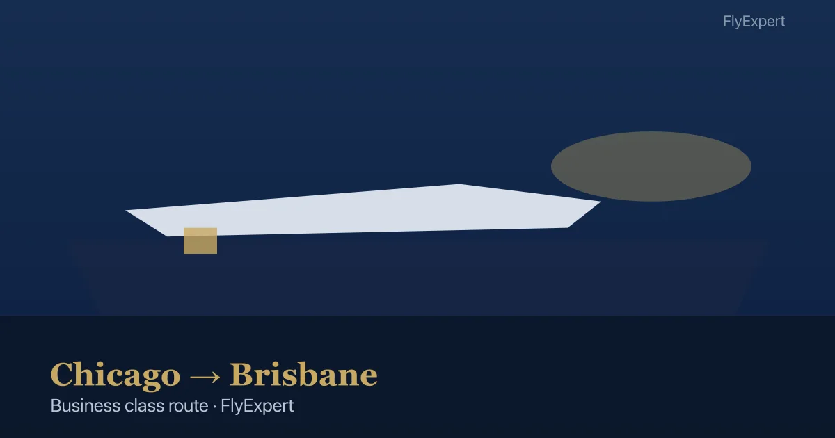 Business class flight from Chicago to Brisbane BNE premium cabin options — FlyExpert US travel agency