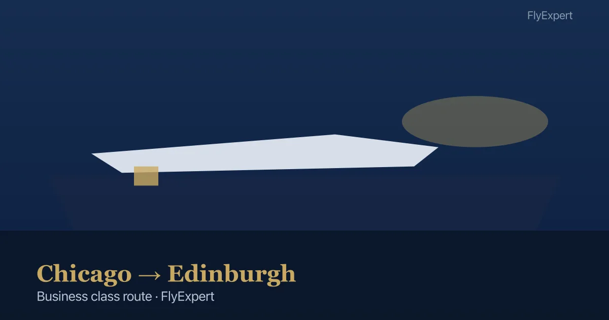 Business class flight from Chicago to Edinburgh EDI premium cabin options — FlyExpert US travel agency