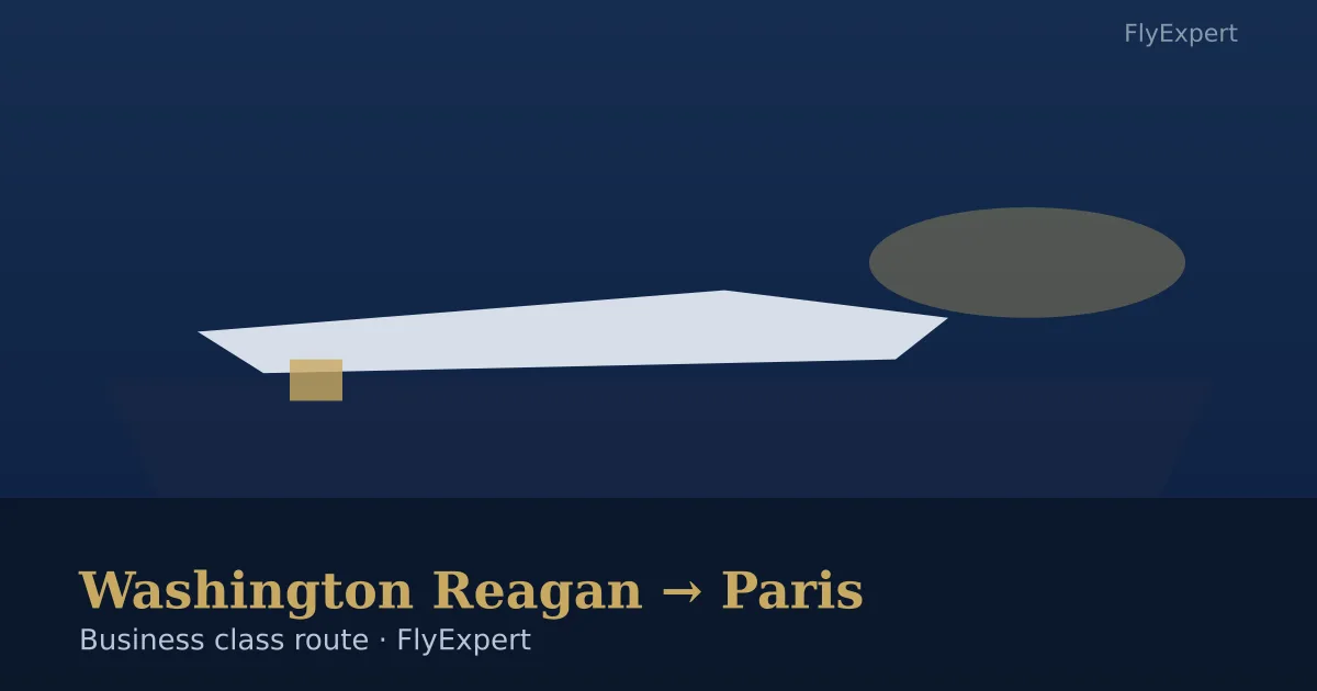 Last-minute flight from Washington Reagan to Paris CDG premium cabin options — FlyExpert licensed US travel agency