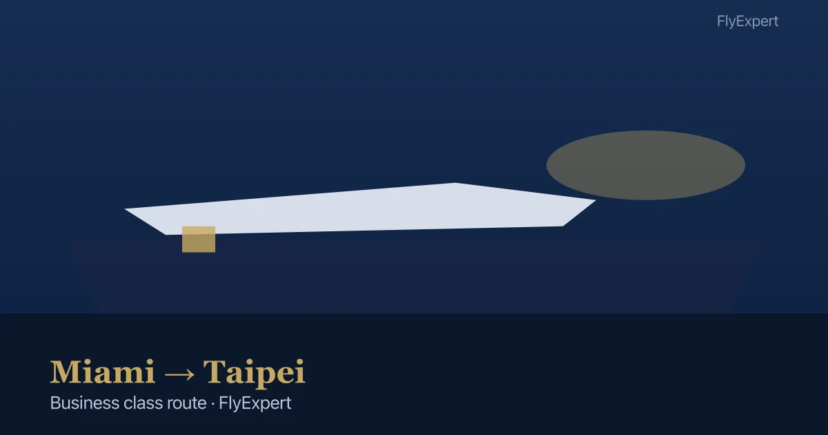 Business class flight from Miami to Taipei TPE premium cabin options — FlyExpert US travel agency