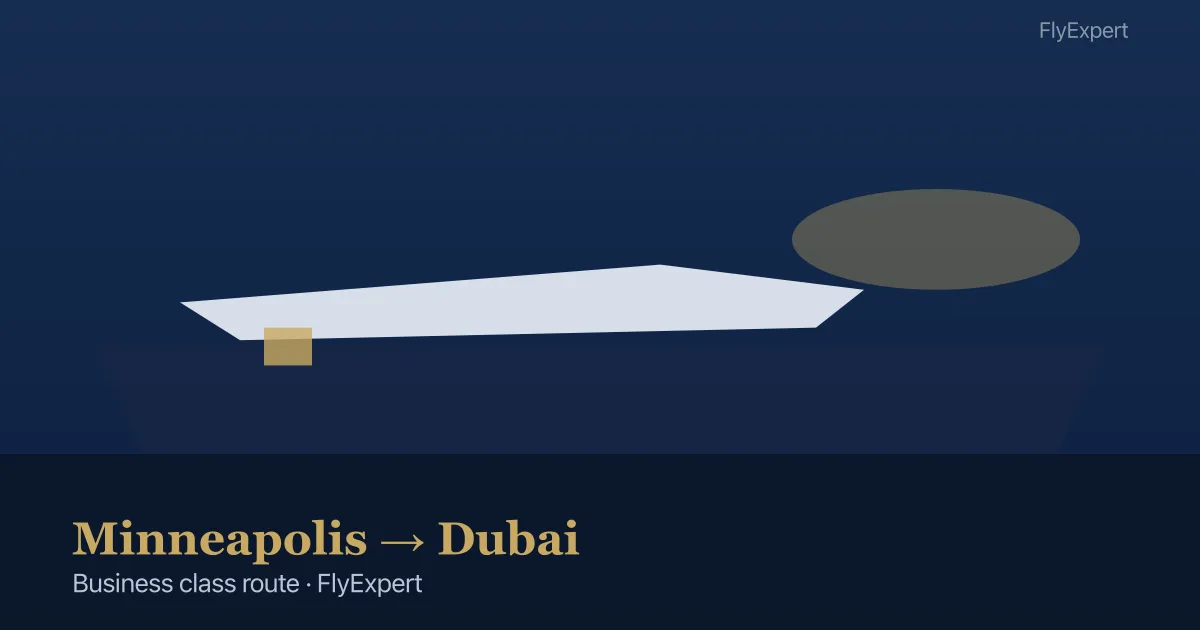 Business class flight from Minneapolis to Dubai DXB premium cabin options — FlyExpert US travel agency