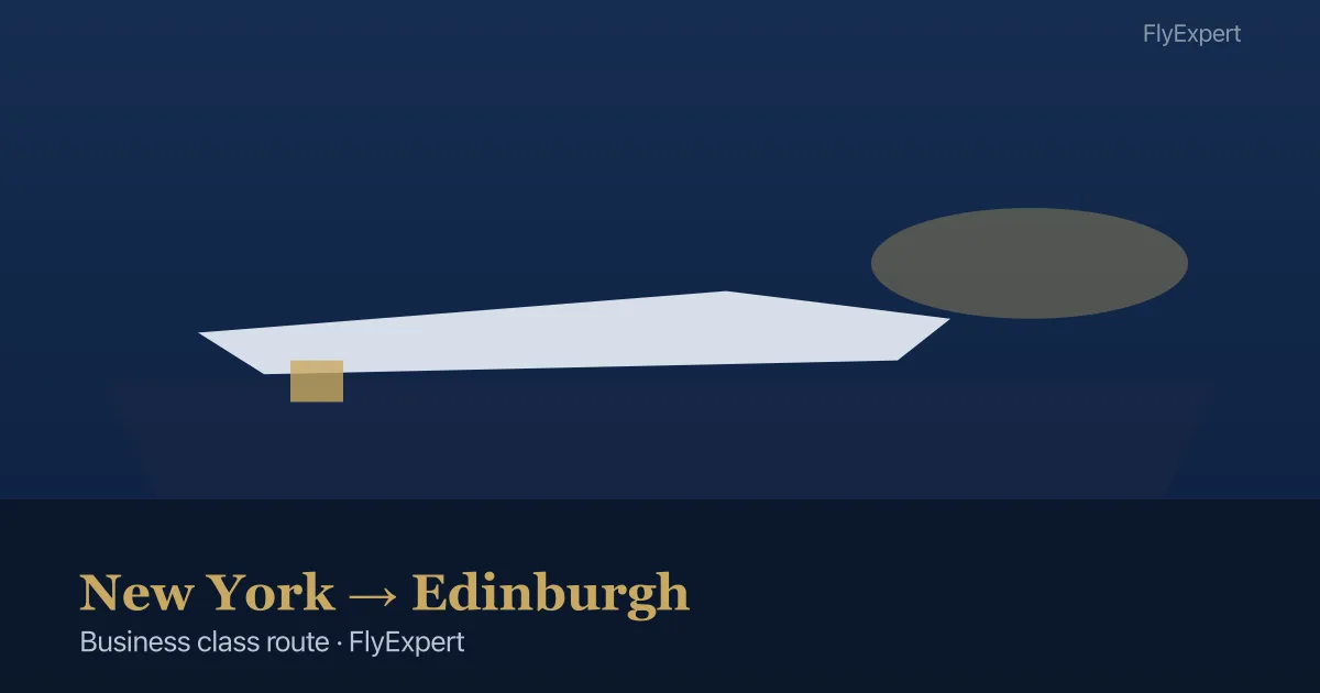 Business class flight from New York to Edinburgh EDI premium cabin options — FlyExpert US travel agency