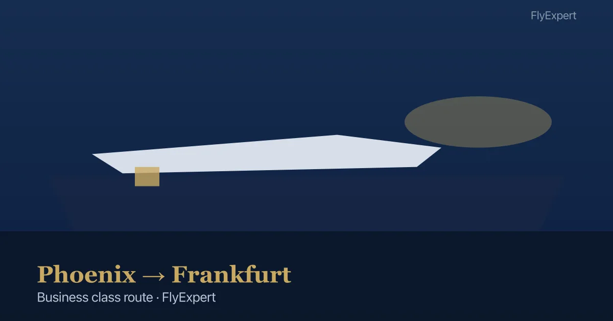 Business class flight from Phoenix to Frankfurt FRA premium cabin options — FlyExpert US travel agency