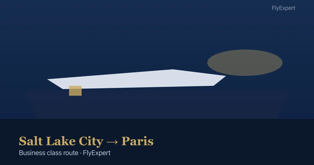 Business class flight from Salt Lake City to Paris CDG premium cabin options — FlyExpert US travel agency