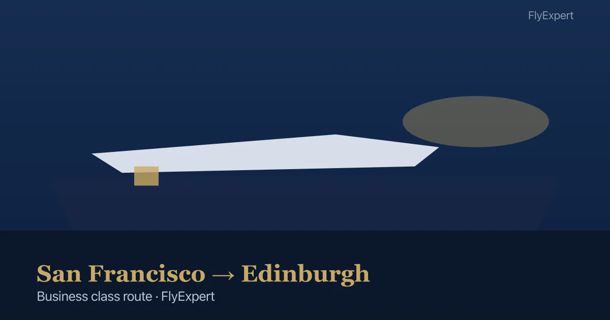 Business class flight from San Francisco to Edinburgh EDI premium cabin options — FlyExpert US travel agency