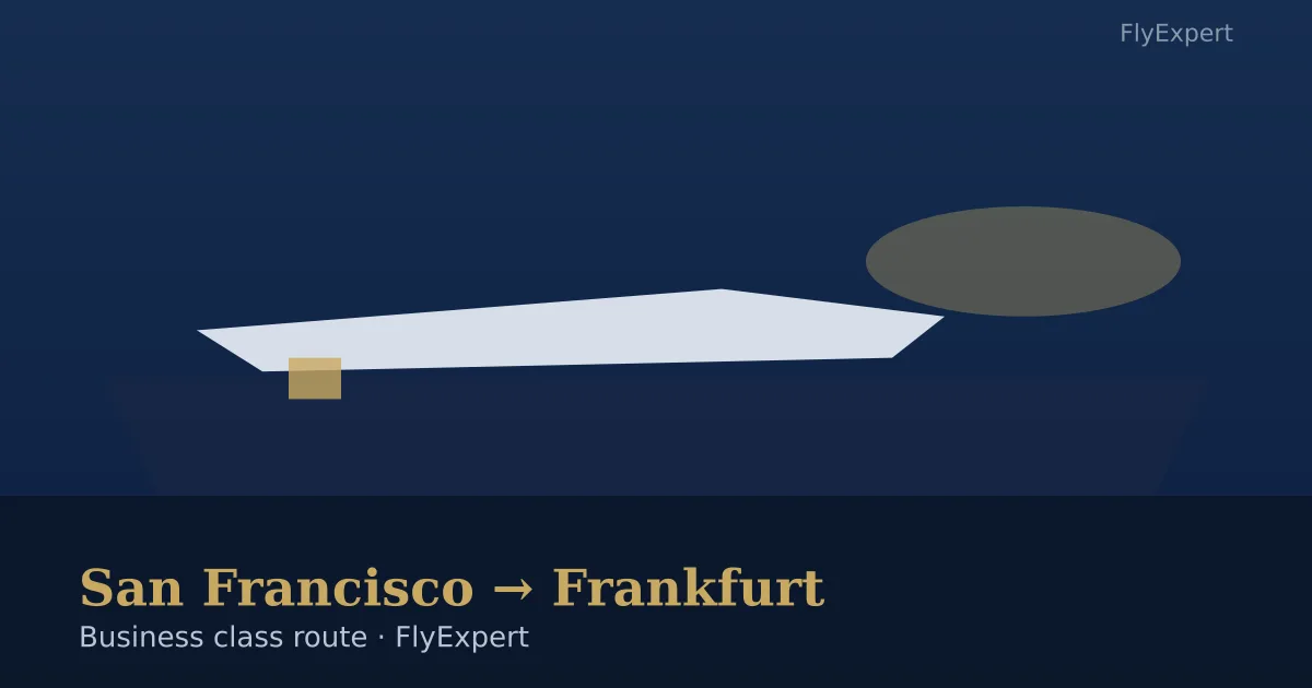 Business class flight from San Francisco to Frankfurt FRA premium cabin options — FlyExpert licensed US travel agency