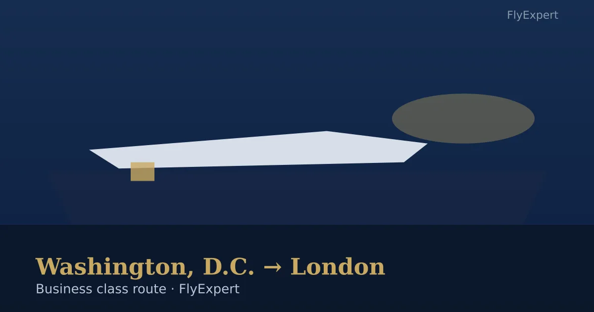 Business class flight from Washington, D.C. to London LHR premium cabin options — FlyExpert licensed US travel agency