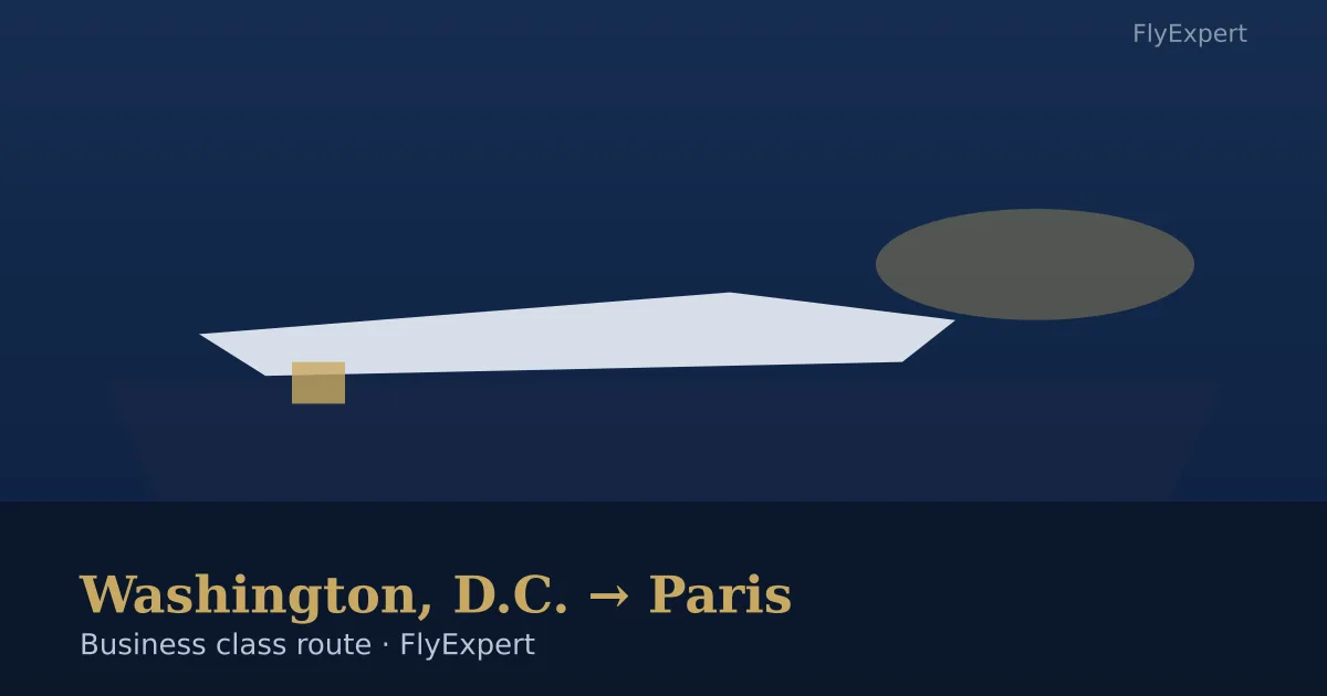 Business class flight from Washington, D.C. to Paris CDG premium cabin options — FlyExpert licensed US travel agency